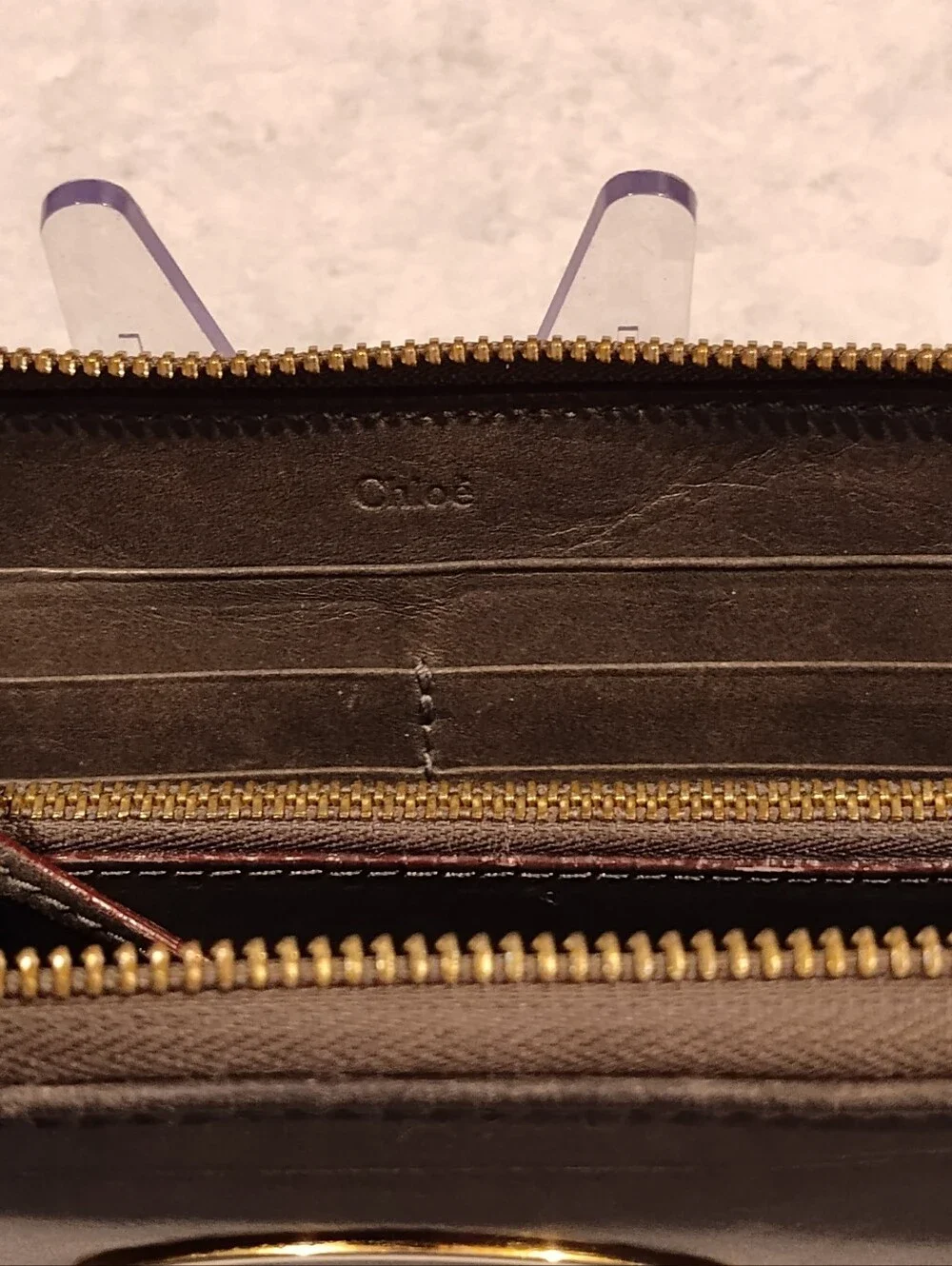 Chloé Victoria Round Long Wallet Authentic